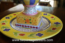 Load image into Gallery viewer, Hausen Ware Ceramic Two Tiered Serving Platter
