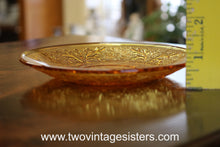 Load image into Gallery viewer, Anchor Hocking Sandwich Desert Gold Footed Saucer
