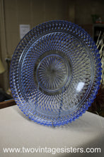 Load image into Gallery viewer, Indiana Glass Diamond Point Regal Blue Crystal Platter
