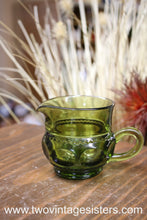 Load image into Gallery viewer, Indiana Glass Green Kings Crown Thumbprint Creamer Sugar
