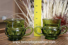 Load image into Gallery viewer, Indiana Glass Green Kings Crown Thumbprint Creamer Sugar
