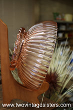 Load image into Gallery viewer, Petticoat Ribbed Pink Depression Glass Bowl &amp; Cake Platter
