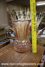 Load image into Gallery viewer, Pink Depression Glass Pineapple Vase
