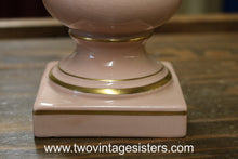 Load image into Gallery viewer, Princeton Trenton Pottery Mid Century Pink and Gold Urn Vase
