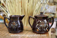 Load image into Gallery viewer, Redware Ceramic Coffee Pot Set - Vintage Kitchen
