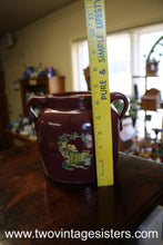 Load image into Gallery viewer, Robinson Ransbottom Pottery Burgundy Lidded Bean Crock
