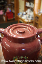Load image into Gallery viewer, Robinson Ransbottom Pottery Burgundy Lidded Bean Crock
