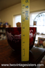 Load image into Gallery viewer, Teleflora Gifts Red Glass Bowl with Etched Leaves

