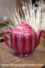 Load image into Gallery viewer, USA Pottery Burgundy Teapot
