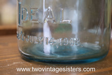 Load image into Gallery viewer, Blue Ball Ideal Vintage Glass Canning Jar Number 3
