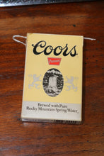 Load image into Gallery viewer, Vintage COORS Bridge Size Playing Cards
