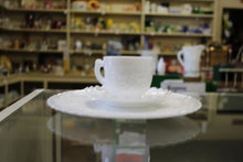Load image into Gallery viewer, Imperial Milk Glass Grape Pattern Dinner Plate Saucers Cups Set for 8
