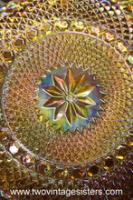 Load image into Gallery viewer, Indiana Carnival Glass iridescent Gold Crimped Hostess Plate
