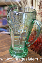 Load image into Gallery viewer, Libbey Green Coca Cola Vintage Glass Handled 6.5&quot;
