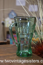 Load image into Gallery viewer, Libbey Green Coca Cola Vintage Glass Handled 6.5&quot;
