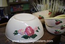 Load image into Gallery viewer, Los Angeles Potteries  Apples Ceramic Salad Bowl Set - Vintage Collectible
