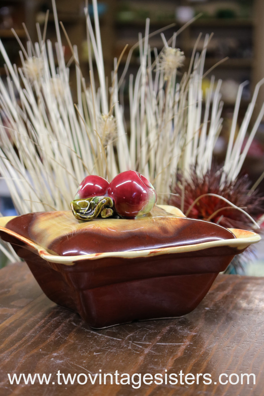Maurice California Pottery Apple Covered Candy Dish M192