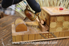 Load image into Gallery viewer, Mechanical Wooden Bird Cigarette Dispenser Occupied Japan
