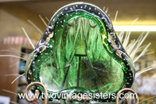 Load image into Gallery viewer, Murano Green Vintage Bubble Glass Ashtray
