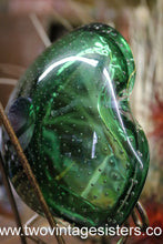 Load image into Gallery viewer, Murano Green Vintage Bubble Glass Ashtray
