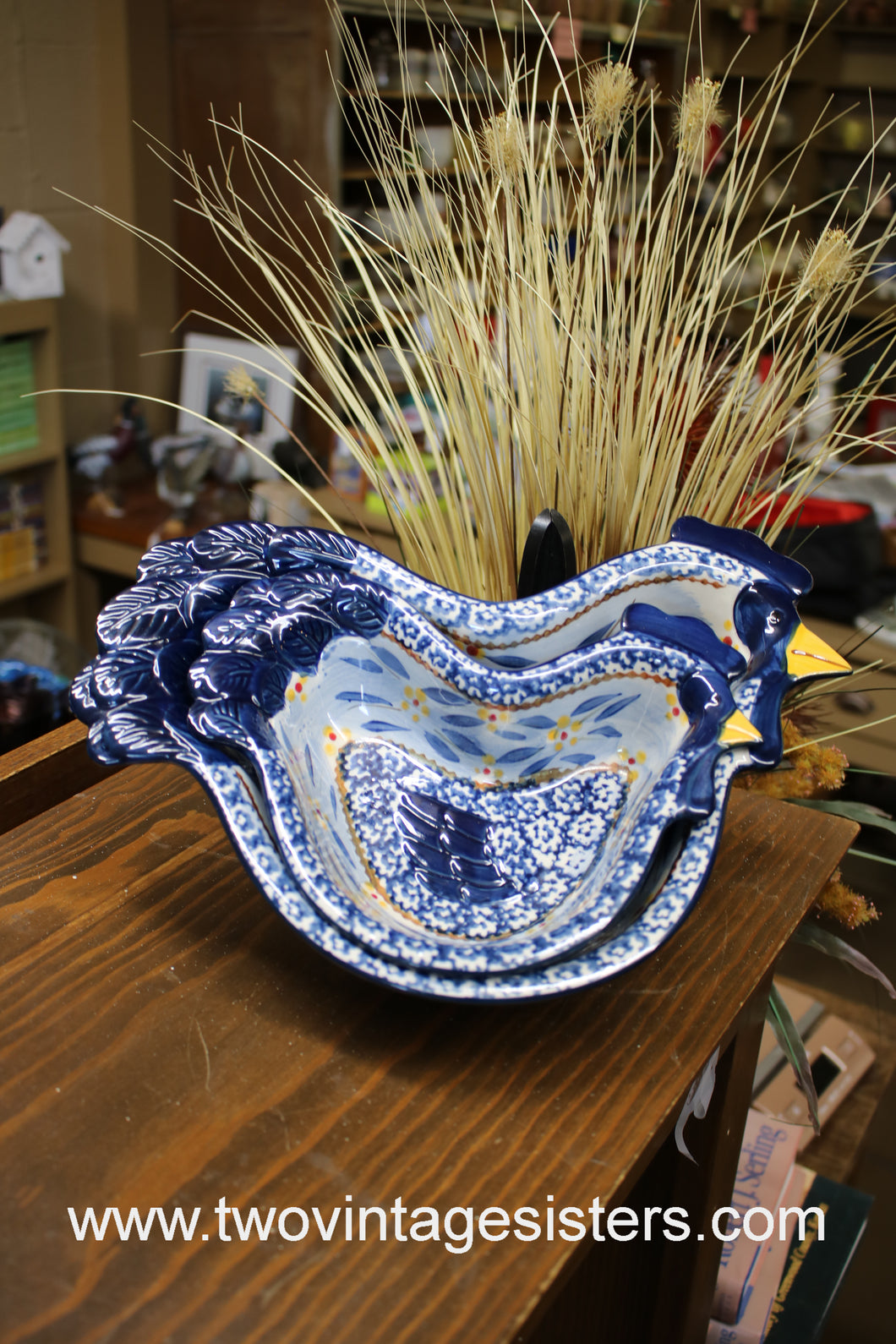 Temptations Blue Old World Nesting Chicken Bowls
