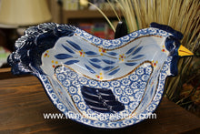 Load image into Gallery viewer, Temptations Blue Old World Nesting Chicken Bowls
