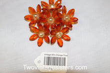 Load image into Gallery viewer, Vintage 60&#39;s Orange Flower Pin Brooch - Vintage Sisters Collection
