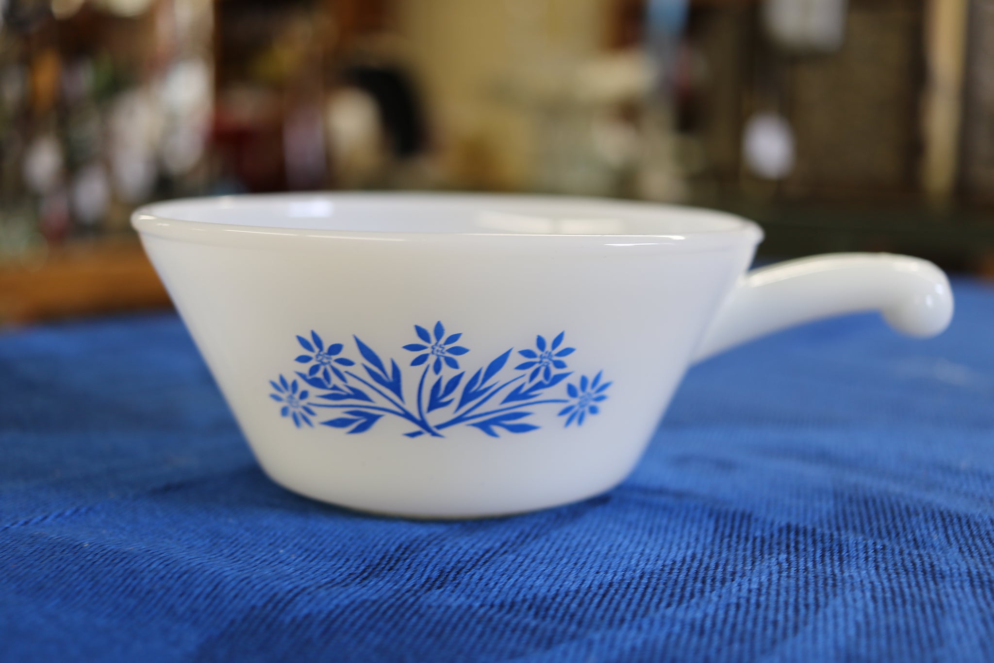 Anchor Hocking Fire King Blue Cornflower Vintage Soup Cereal Bowl Milk