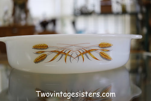 Fire King Wheat 8 Inch Cake Pan #450